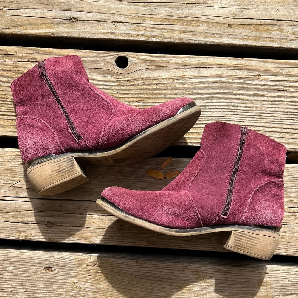 Urban Outfitters leather bergundy boots 8